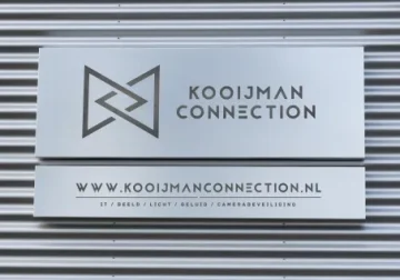 Kooijman Connection sign on the building at Energieweg, Harmelen